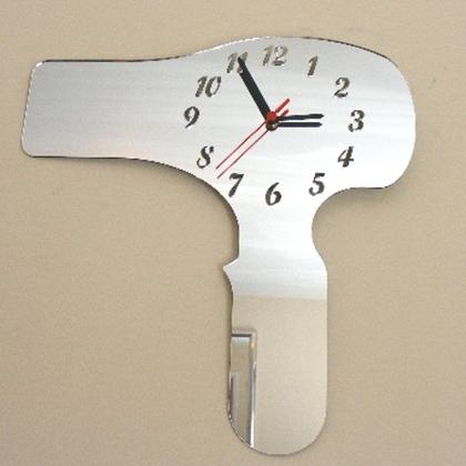 Hair Dryer Clock Mirror - 35cm